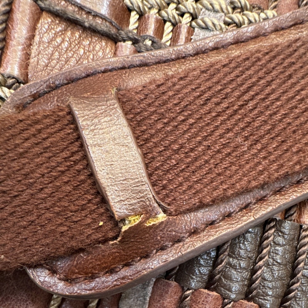 The Sak Brown Woven Crossbody Bag Zip Closure, Adjustable Strap, Pockets - Picture 6 of 11